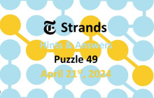 Strands Hints & Answers April 21, 2024