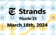 Strands Hints & Answers March 18, 2024